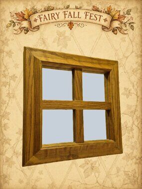 Hearth Happenings 🏠🧚‍♂️ Vintage Handmade Oak Windowpane Mirror 15"